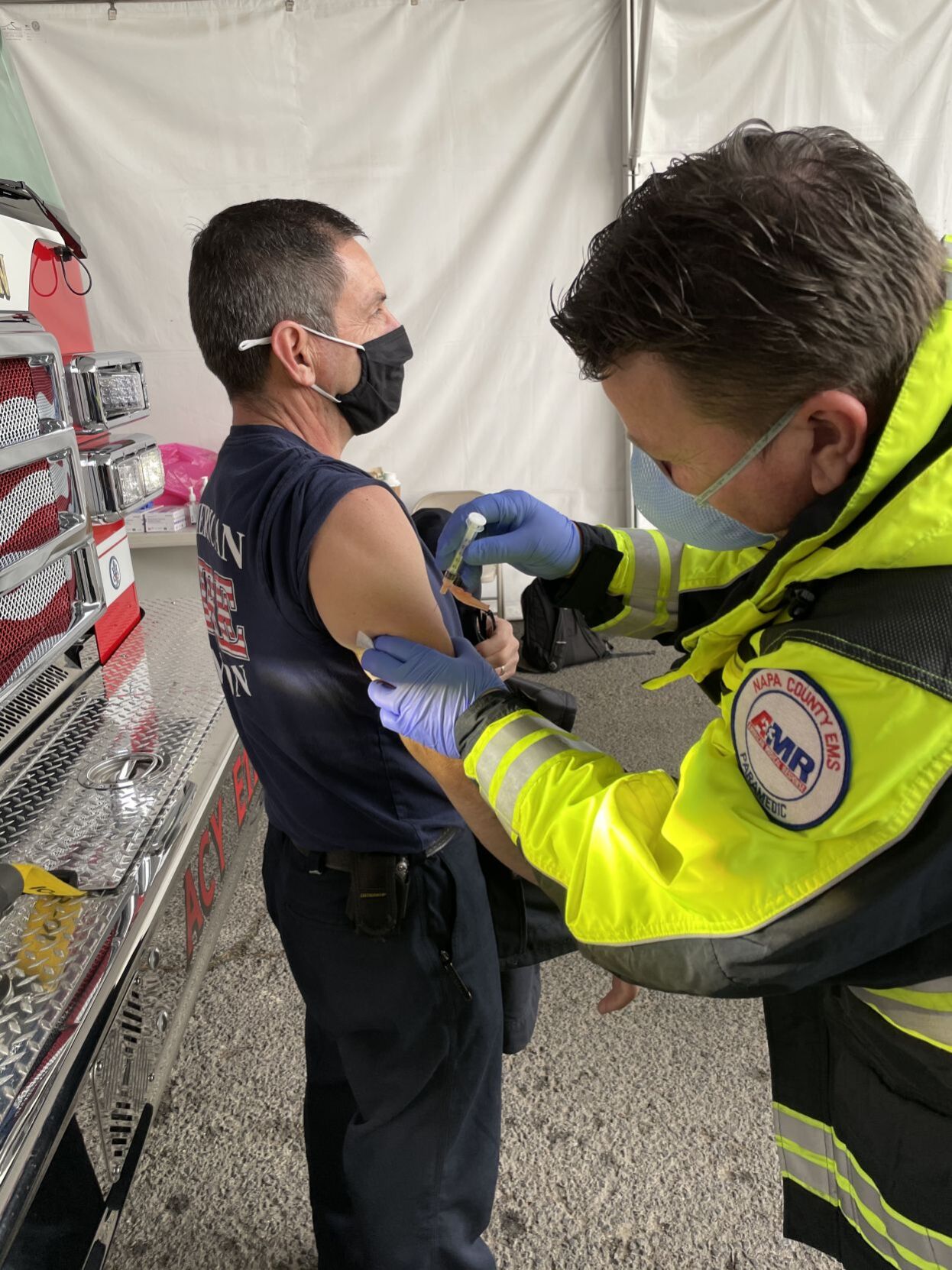 American Canyon firefighter COVID-19 vaccine